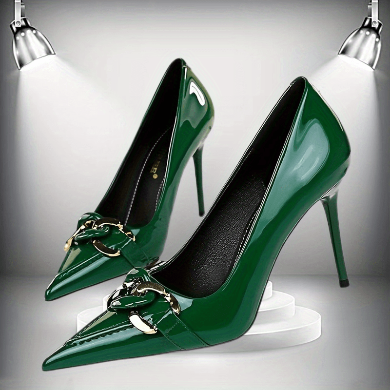 Dark green high on sale heels