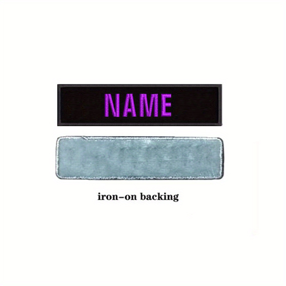 Name patch, custom name embroidered name tag, sew on name patches