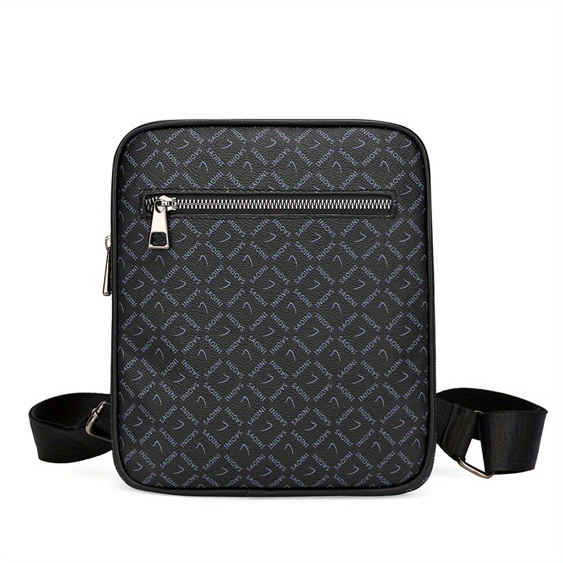 Men's Fashion Print Shoulder Bag, Business Crossbody Bag - Temu