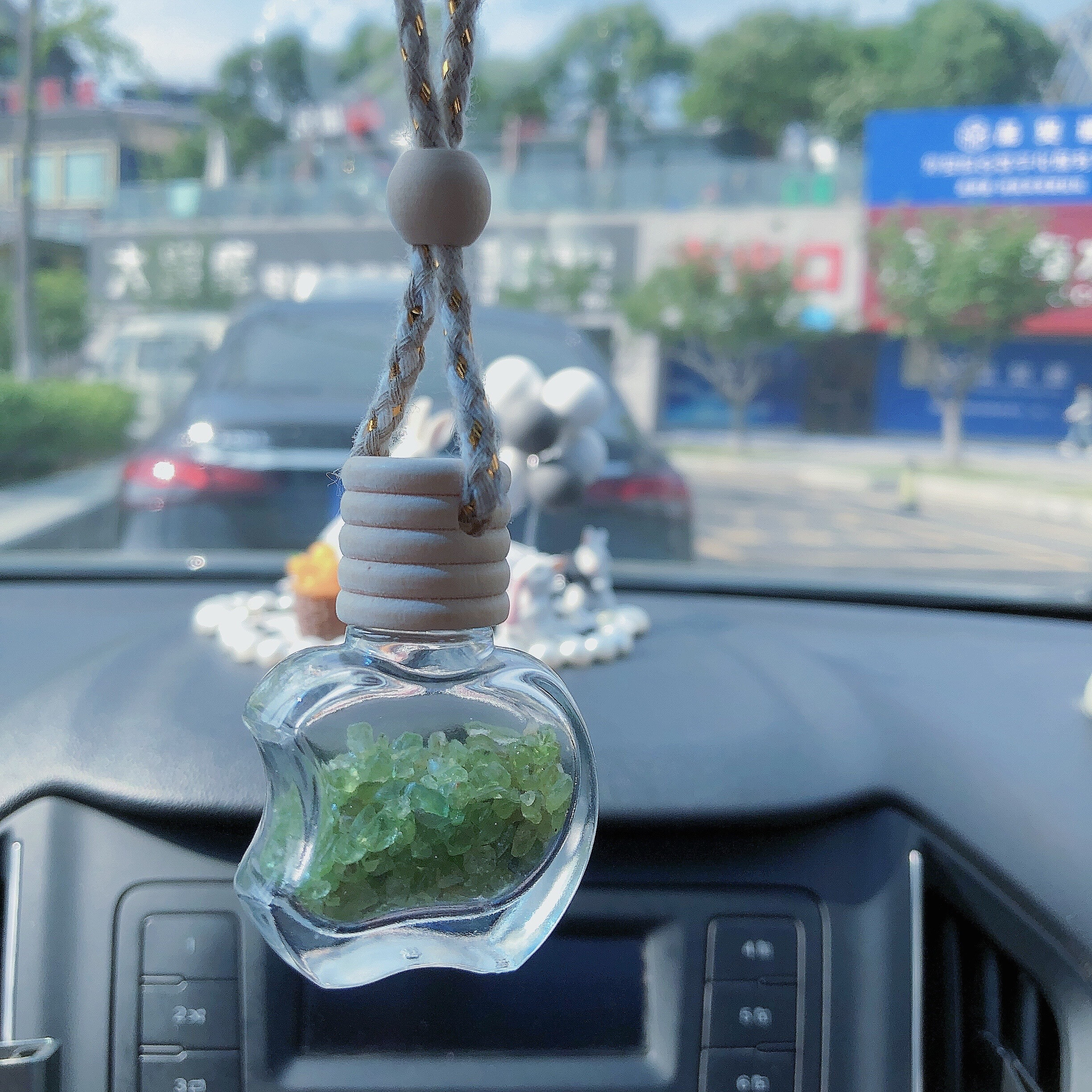 Crystal Pendent Perfume Bottle Car Hanging Air Freshener - Temu