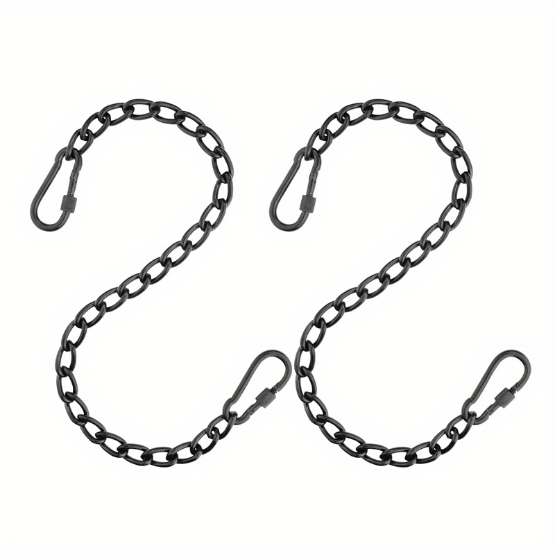 Steel Hanging Chair Chain with 2 Carabiners, Heavy Duty Porch Swing Hammock  Chain Kit,for Hammock