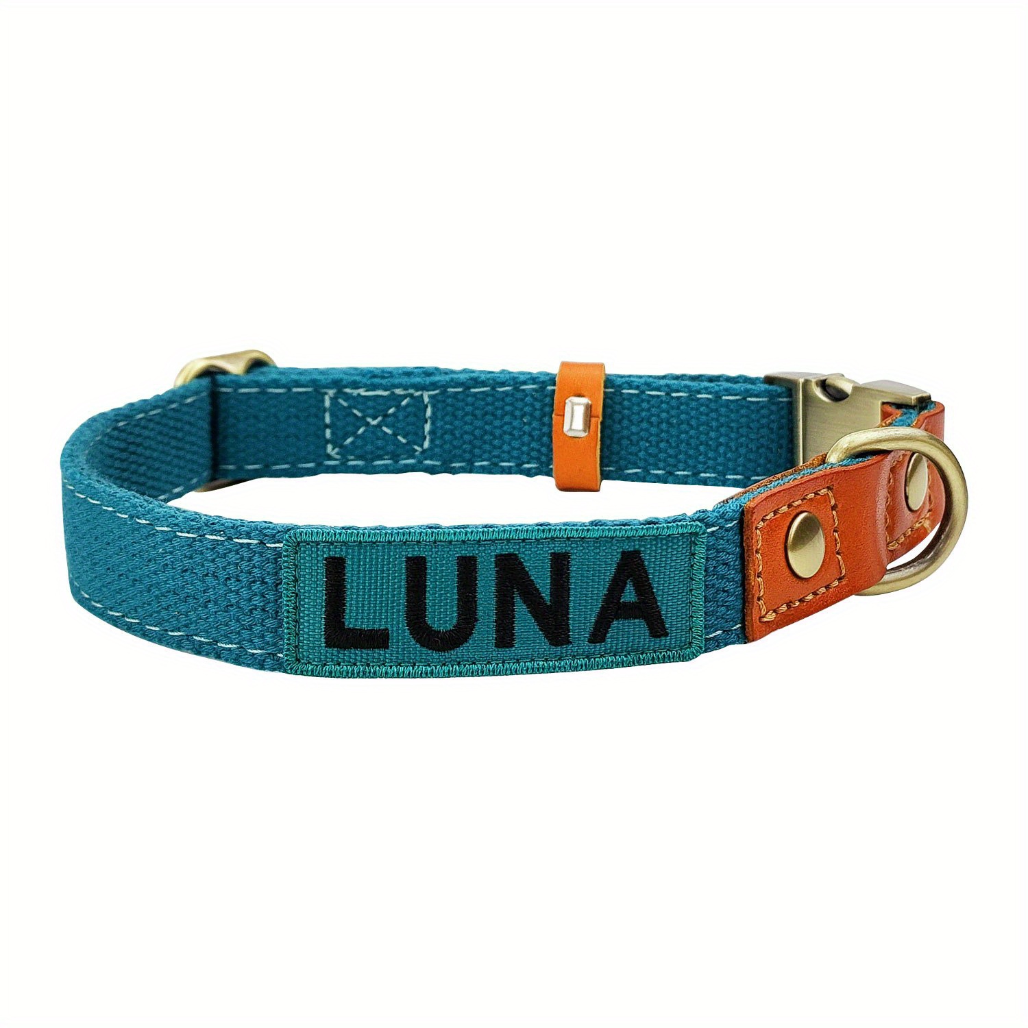 TEMU per Cani con Personalizzata, Collare per Cani con e Numero di Telefono per Cani Piccoli Grandi, Poliestere Resistente con Fibbia di e Anello a D