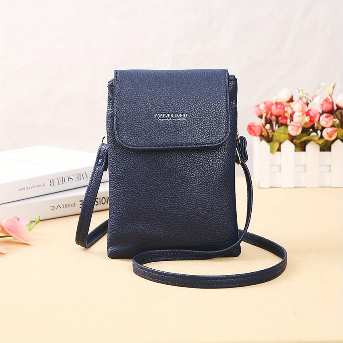 Minimalist Solid Color Cell Phone Bag, All-match Crossbody Bag, Trendy Flap  Coin Coin Purse - Temu United Arab Emirates