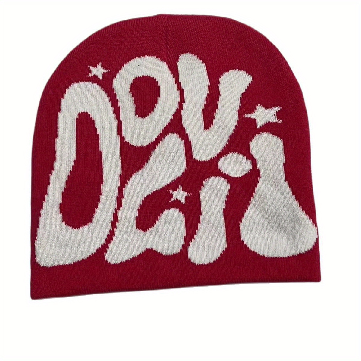Elastic Foldable Beanie Hat Knitted With Skull Pattern For Men Women