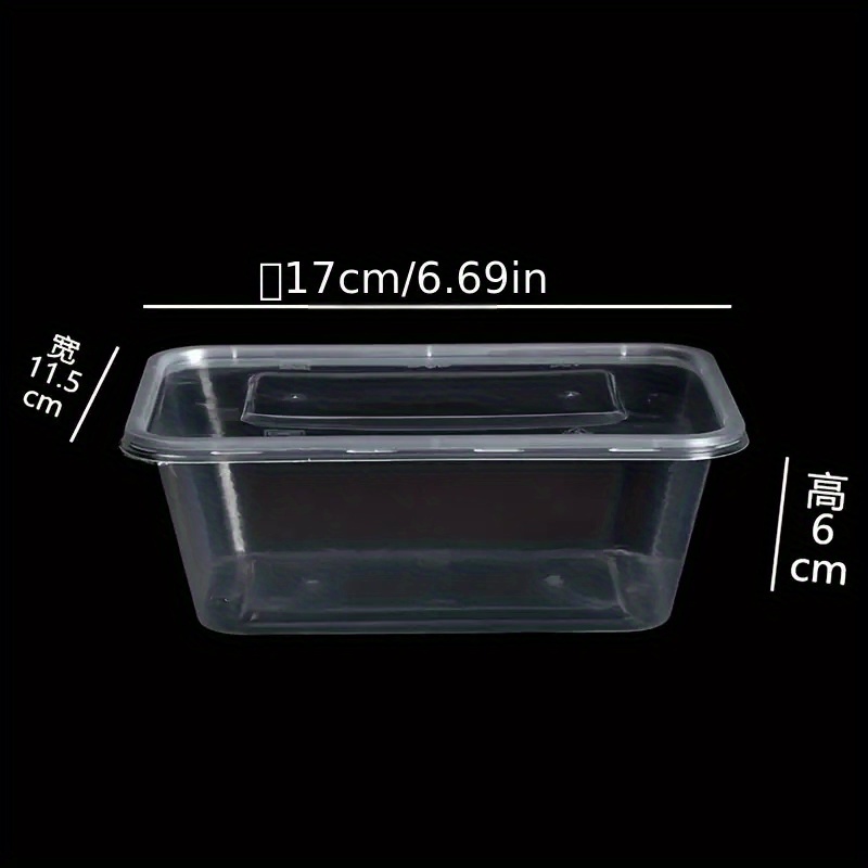 50pcs Disposable High Temp Resistant Lunch Boxes