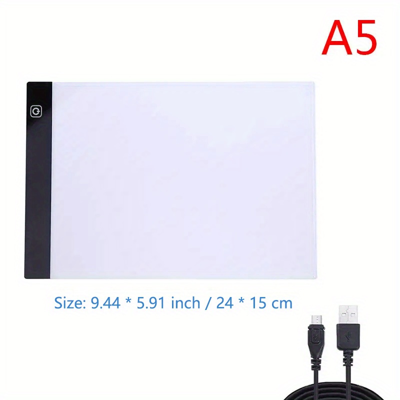 1pc Black A4 Size Eye Protection Led Adjustable Light Pad Drawing Board,  Professional Copying Tracing Table For Sketching, Drawing