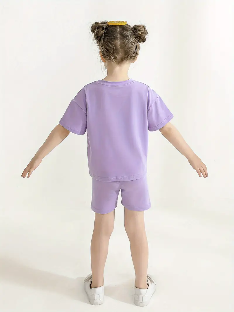 Toddler Girls\' Comfort Cotton Fit Short Sleeve T Shirt - Temu