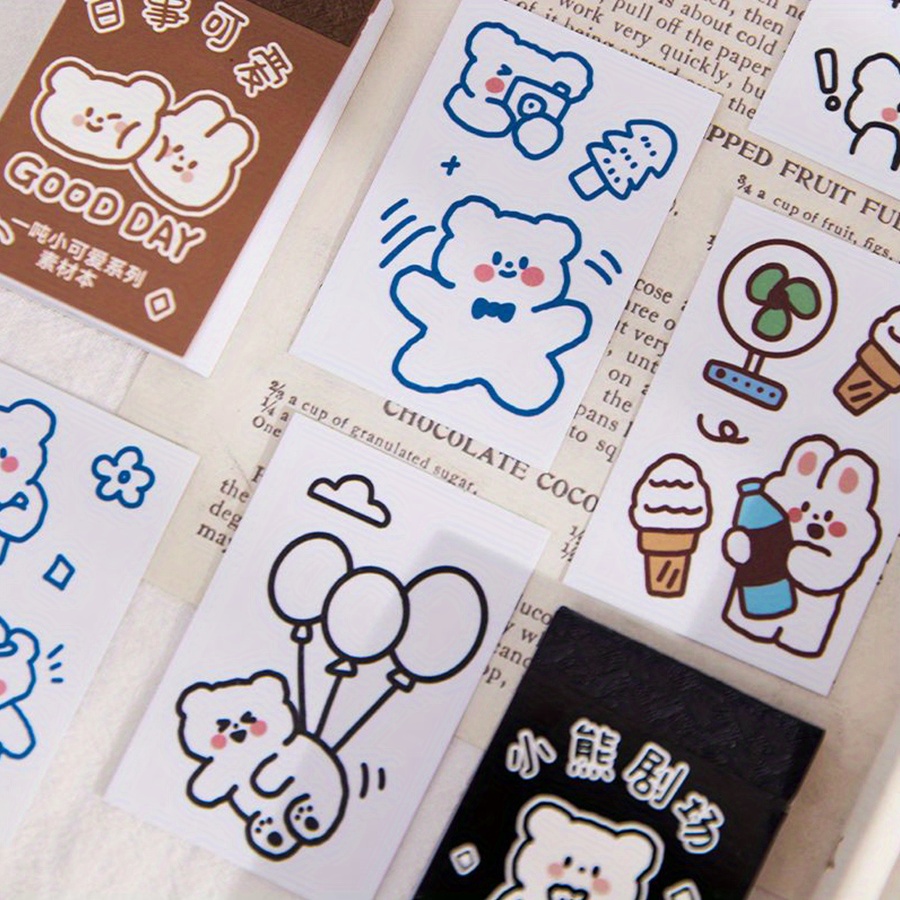 Sticker Book One Ton Small Cute Series Cute Hand Account - Temu