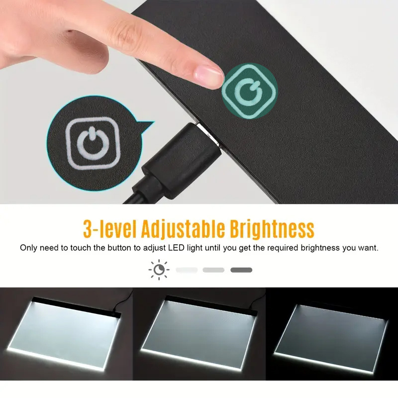 Diamond Painting A3 Dimmable Light Pad with 3 Level Brightness LED Tab —  CHIMIYA