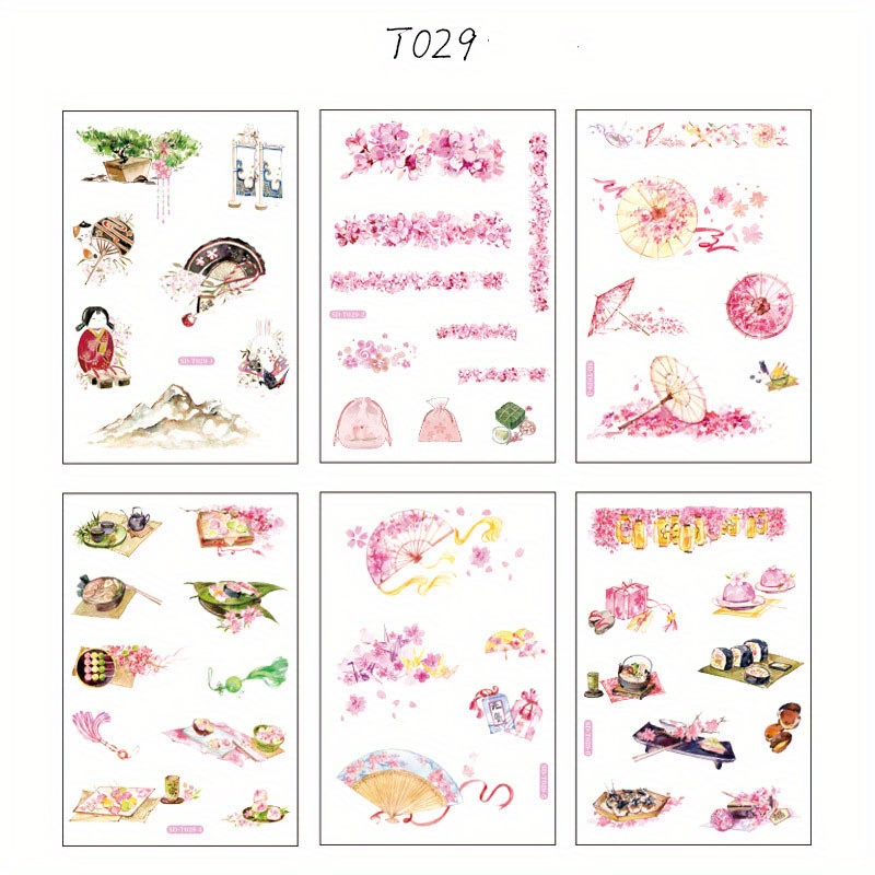 4 Sheet Kawaii Japanese Girls Washi Stickers Diy Journal Scrapbooking  Stationery
