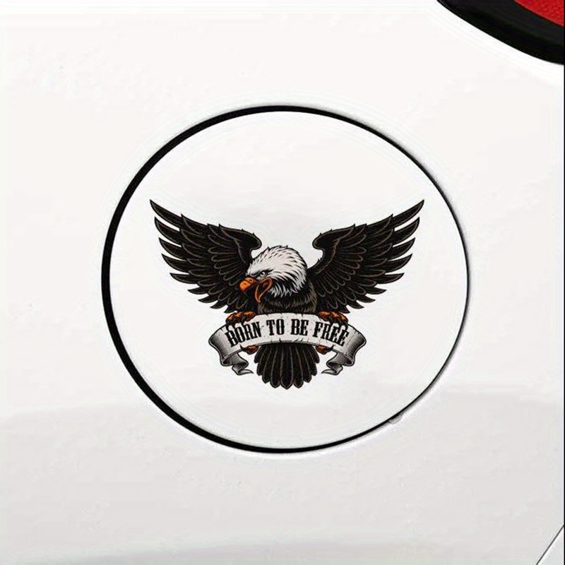 Personality Creative 4.72x3.14in3D Three-dimensional Eagle Car Stickers Car  Body Car Tail Eagle Fuel Tank Cover Decoration Motorcycle Dirt Bike