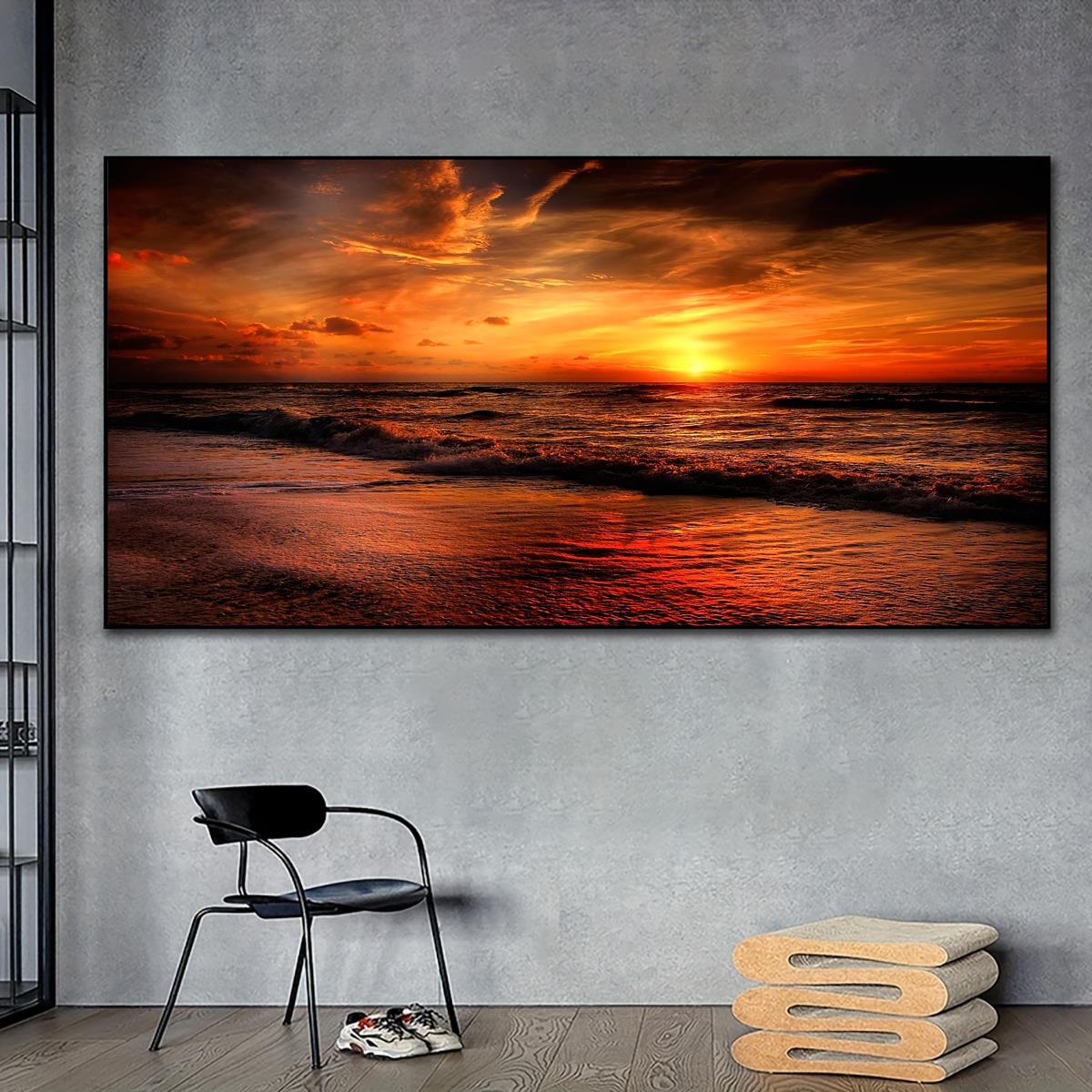 LIUJUNH Tramonto Paesaggio Pittura Acrilica Con I Numeri Pittura A Olio  Senza Cornice FAI DA TE Con ​​I Numeri Su Tela Numero Digitale Vernice T4