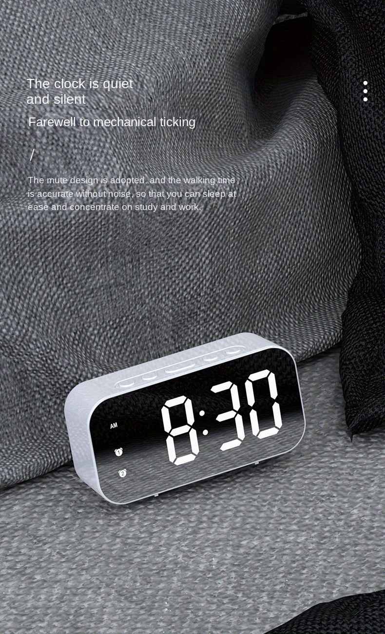 Led Simple Alarm Clock Dormitory Student Learning Clock Temu