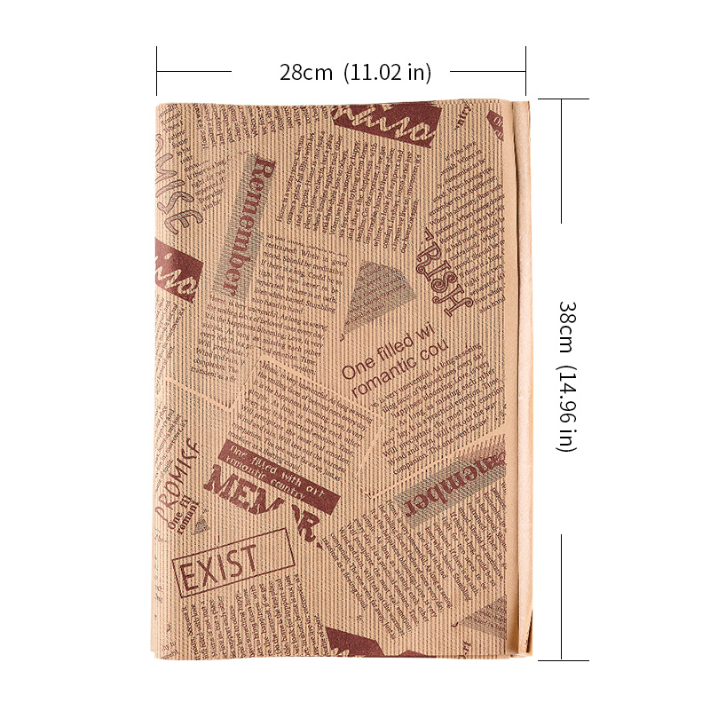 20/50/100Pcs Sandwich Wrapping Paper Breakfast Burrito Burger Sandwich Food  Rice Ball Paper Cuttable Baking Paper 
