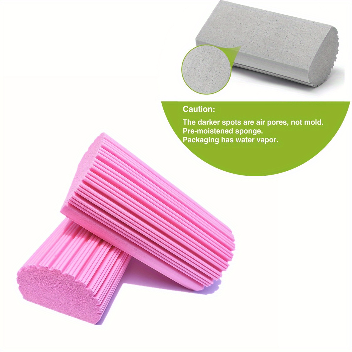 2 Pcs Damp Duster No Dust Flying&Spreading Cleaning Sponge Strong