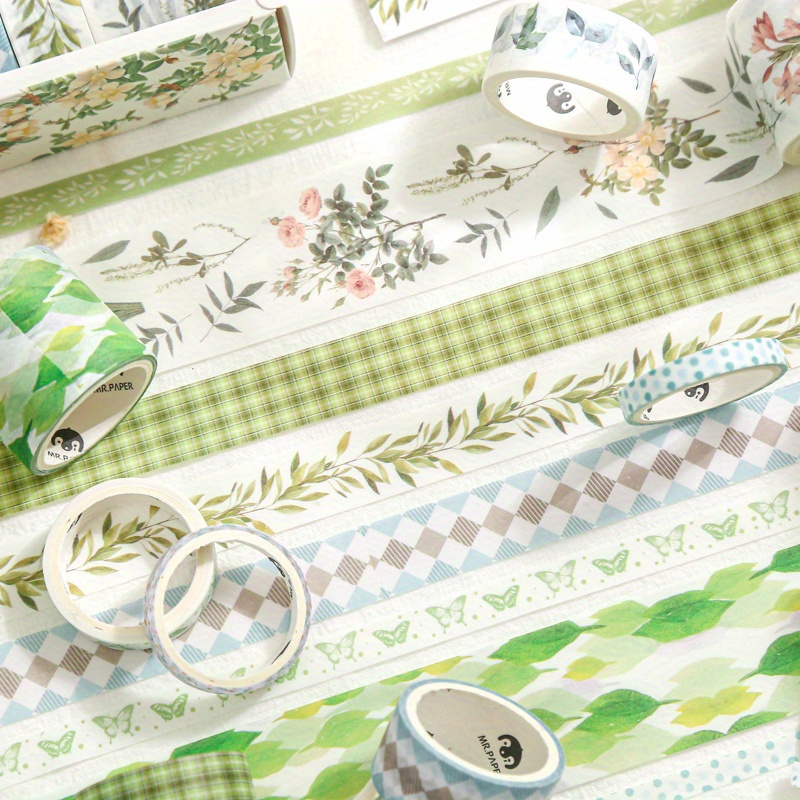 10 Package Paper Tape Suits Small Pure Fresh Flower Journal - Temu
