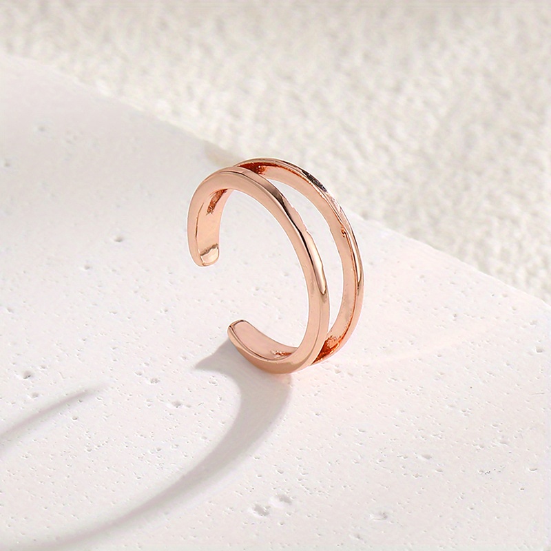 Double Layer 18K Plated Toe Ring, Summer Vacation Decor