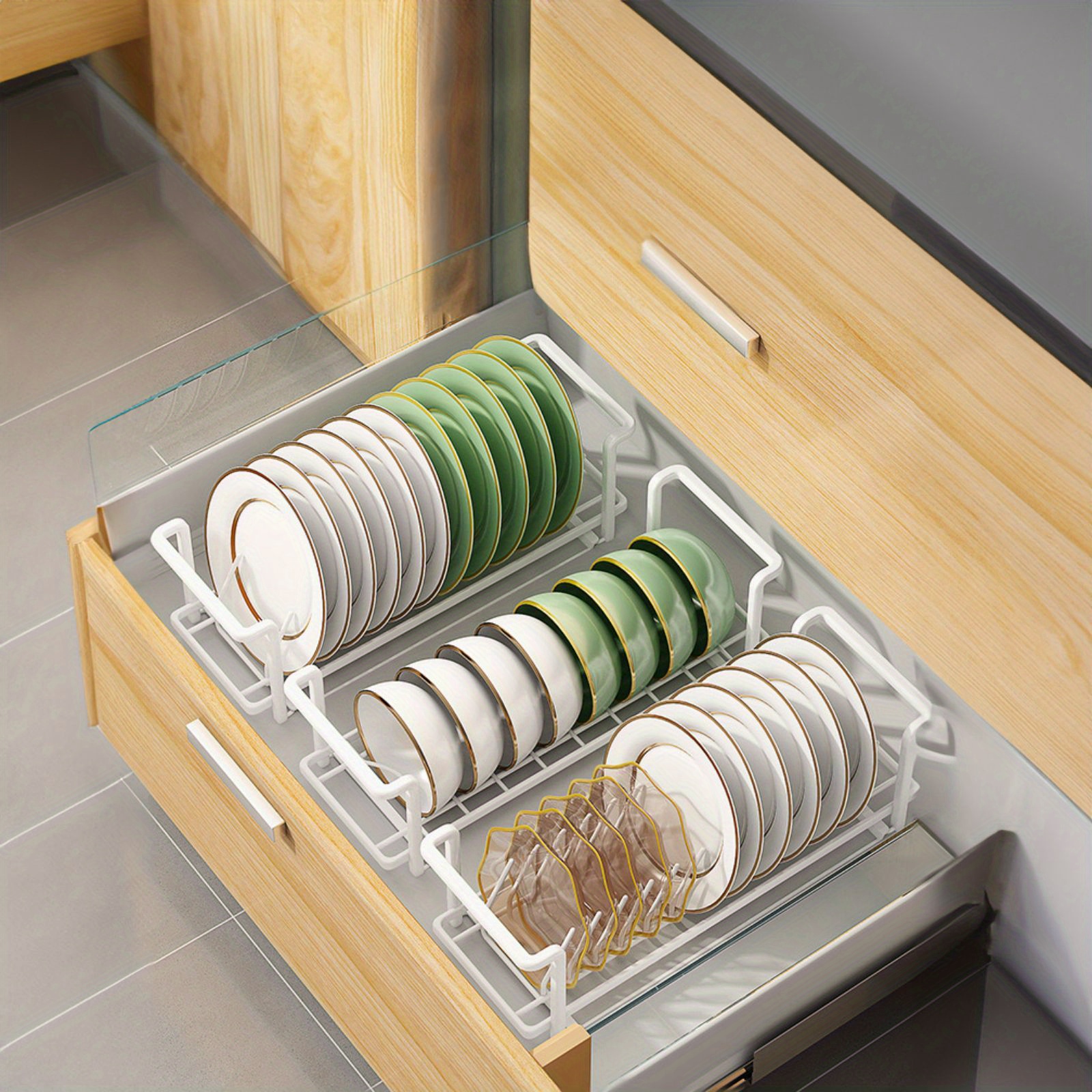 Kitchen Drain Rack Sink Side Dish Rack Narrow Small Dish Rack Bowl  Chopsticks Knife Integrated Storage