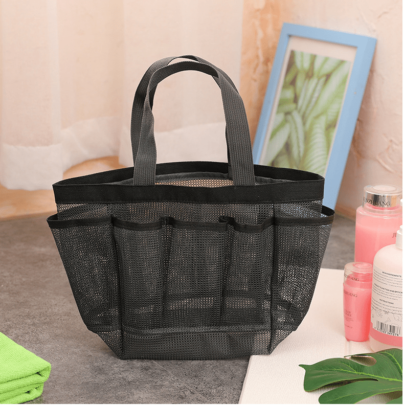Shower Bag with Phone Pocket Holder, Extra Large Portable Hanging Mesh  Shower Bathroom Tote Caddy for College Dorm, Travel, Gym, Camping, Quick  Dry