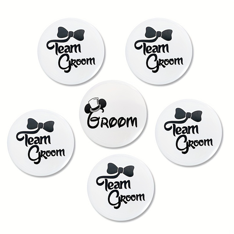 Team Bride Wedding Badges, Batches for Wedding, Bachelor/Reception