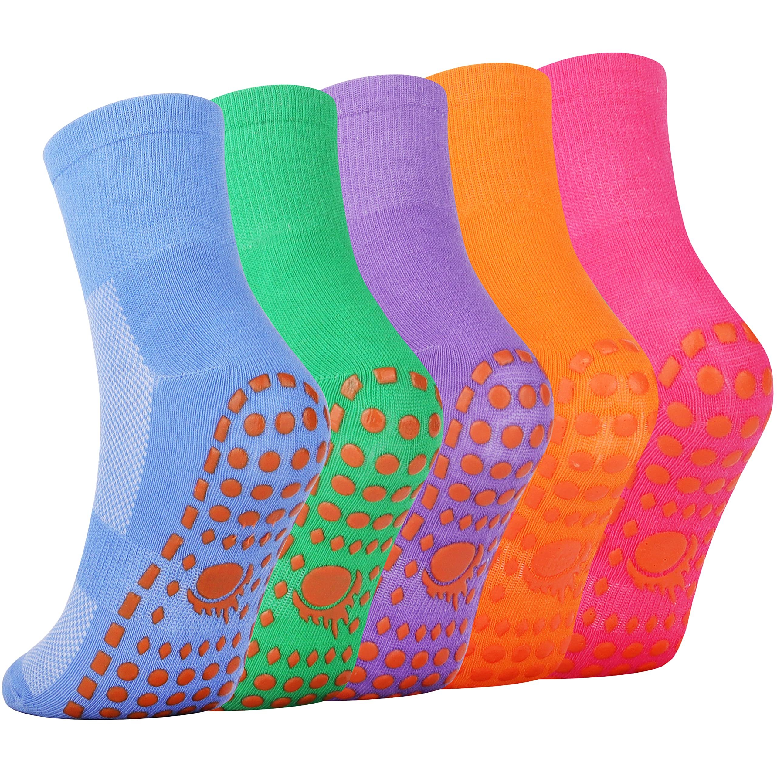 5pairs Yoga Socks Non-slip Women, Stopper Socks Men, Non-slip