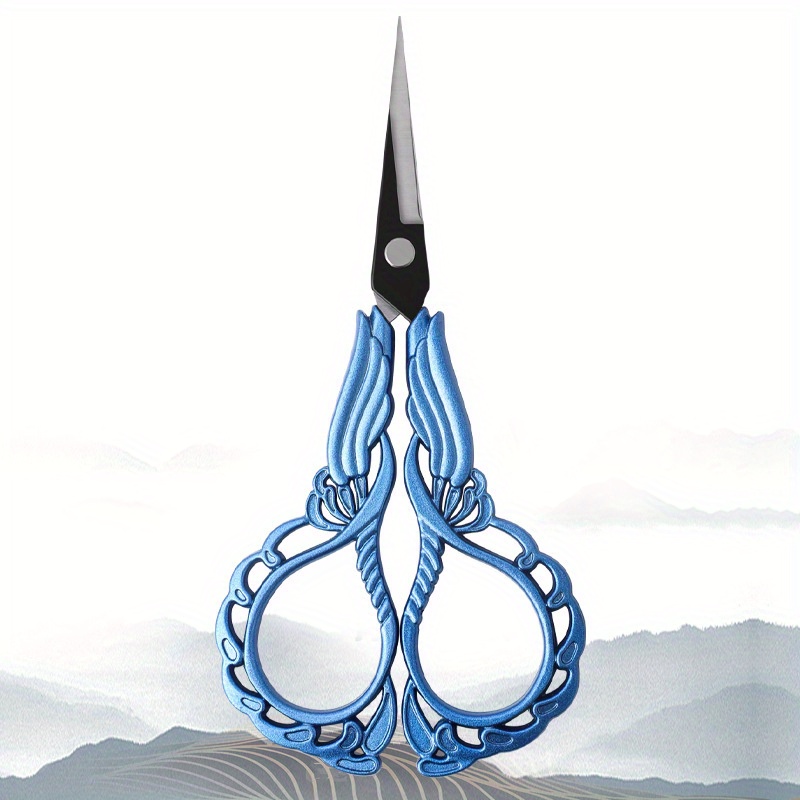 Stainless Steel Detail Craft Scissors Suit Straight Round - Temu