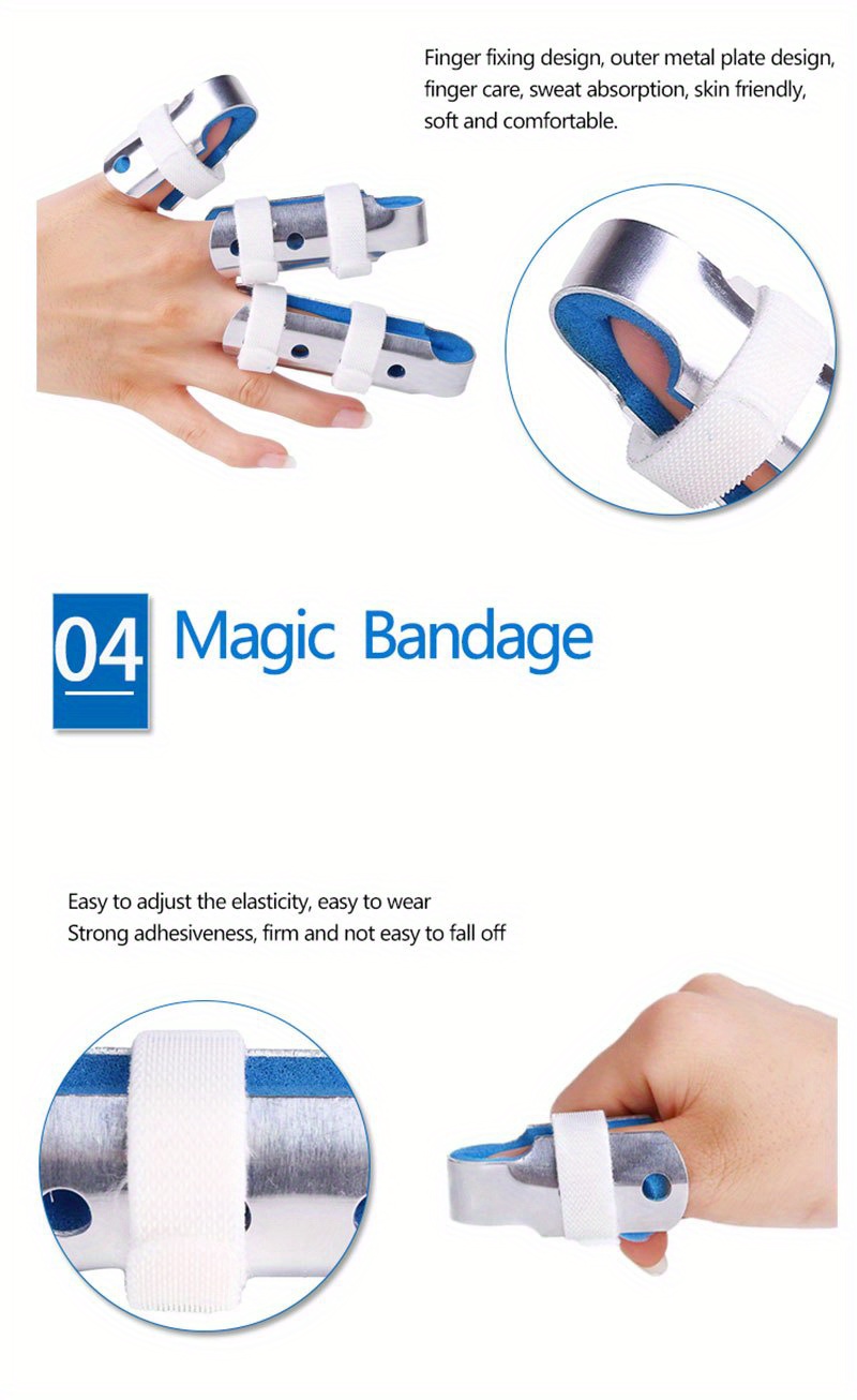 3 size Aluminum Finger Splints Sprains Strains Arthritis Temu