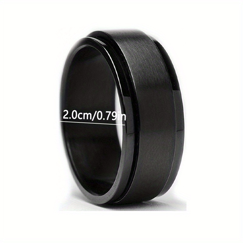 Classic Rotatable Stainless Steel Chain Rings For Men Punk - Temu