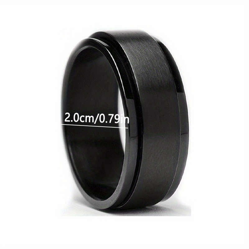 Spinner Ring Mens Rotating Stainless Steel Ring