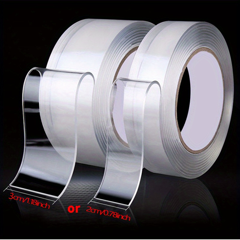 Nano Tape Double Sided Tape Transparent Reusable Waterproof Adhesive Tapes  Cleanable Kitchen Bathroom Supplies Tapes. - 2cm