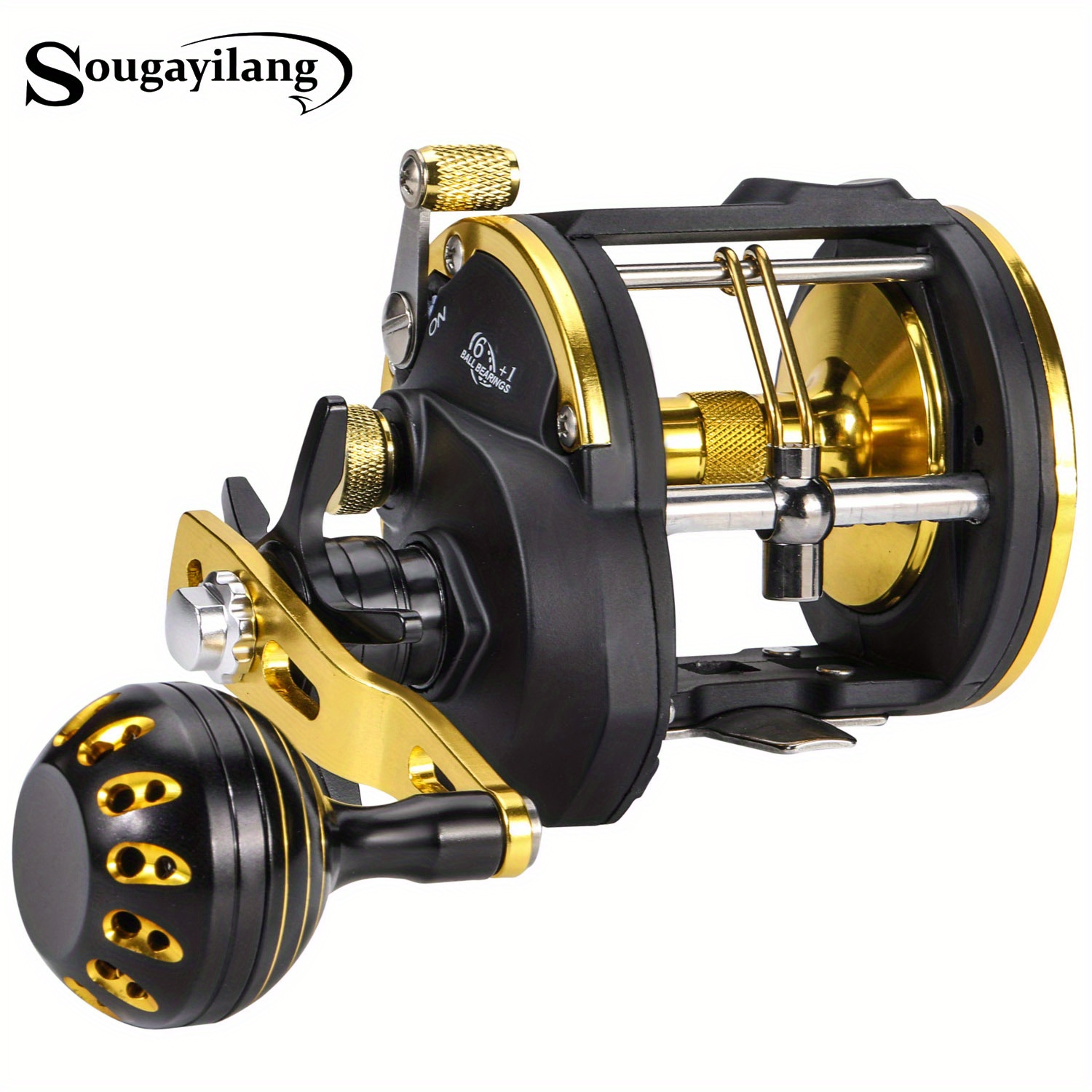 SOUGAYILANG Dual Purpose Fishing Reel 13+1BB Carp Fishing Reel 4.6:1 Gear  Ratio Surf Fishing Reel Trolling Spinning Fishing Reel Wheel