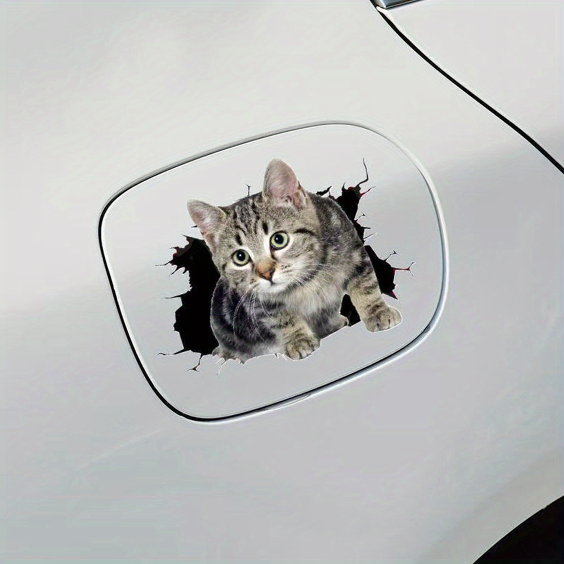 4 stücke 3d simulation tier persönlichkeit auto aufkleber glas auto tür  kratzer dekorative okklusion aufkleber (hund kopf)