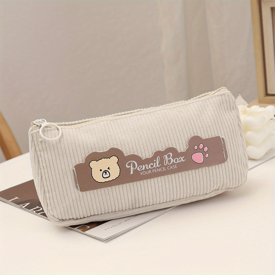 1pc Cartoon Graphic Pencil Bag, Cute Portable Stationery Bag For Middle  High College School & Office