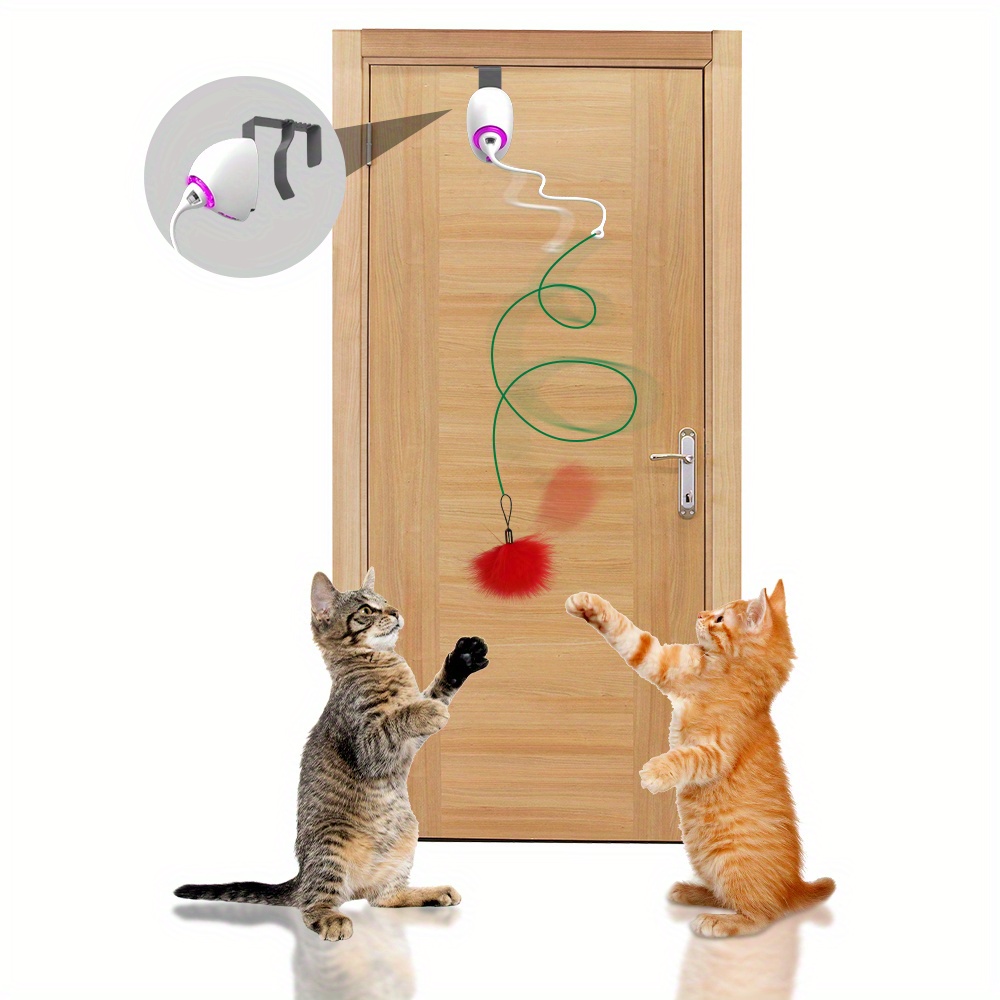  Zheyst Hanging Bungee Cat Door Toy for Indoor Cats Mouse and  Chicken 2 Kinds of Cat Toys 3 Sticky Hooks Interactive Cat Toys for Boredom  and Stimulating for Teaser Play