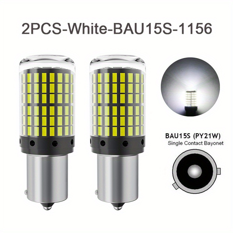 2PCS 1156 BA15S P21W BAU15S PY21W 7440 W21W P21/5W 1157 BAY15D 7443 3157  144 LED Ampoules de Queue de Voiture Inverse Lampe Clignotant - AliExpress
