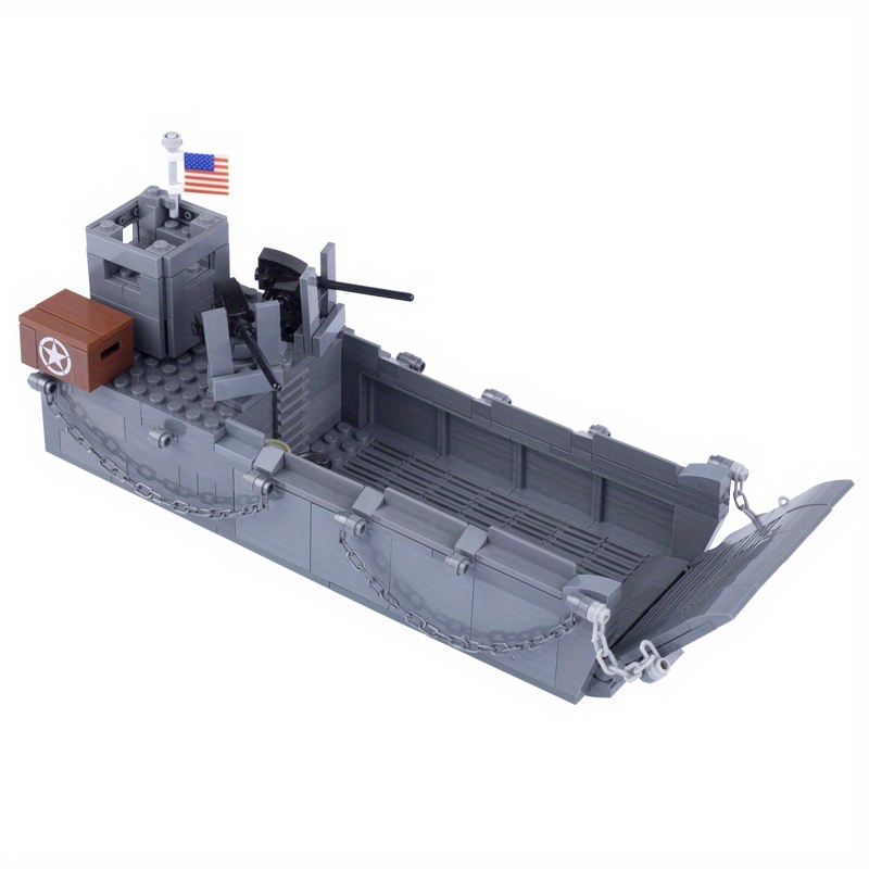 Landing Ship Building Block Toy Small Particle Military Model