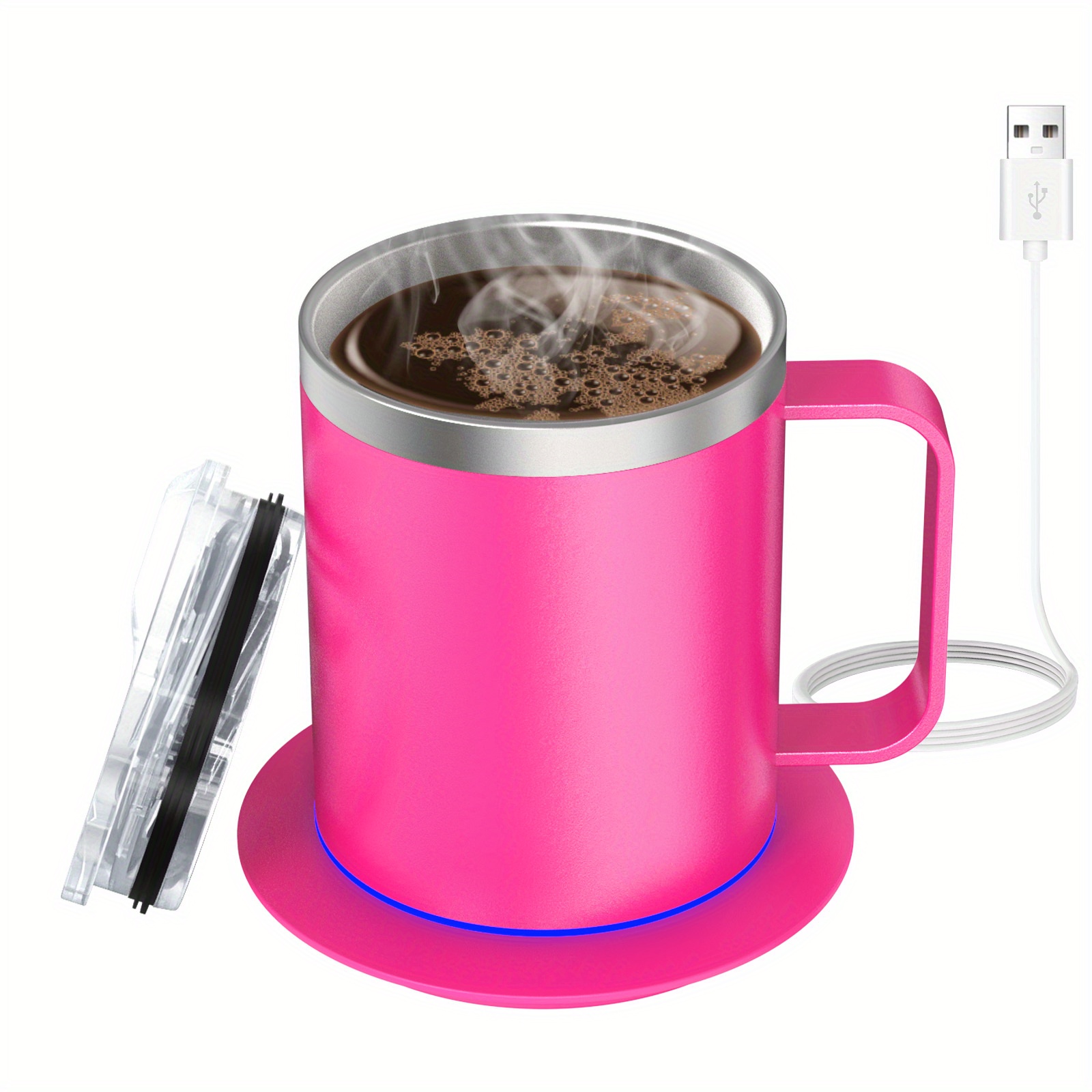 Smart Coffee Mug Warmer With 3 Temperature Settings, Perfect For Desk,  Home, And Office Use - Auto Shut Off, Heats Beverages, Milk, Tea, And Hot  Chocolate, Usb Rechargeable - Temu