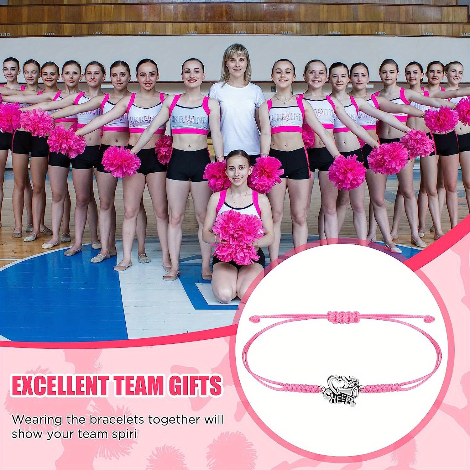 Girls Cheerleader Cheer Bracelets Bulk Temu