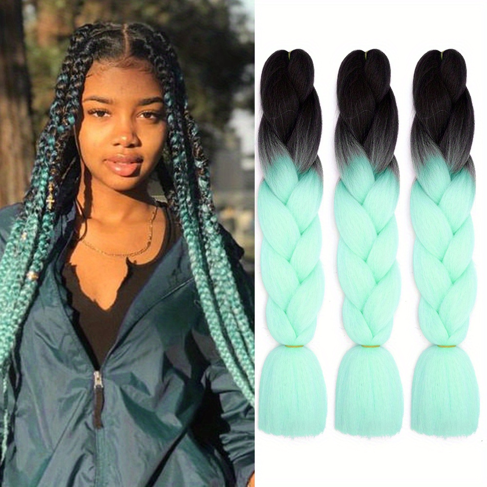 Braids Extensions Jumbo Braids Synthetic Hair 3 Bundles Synthetic