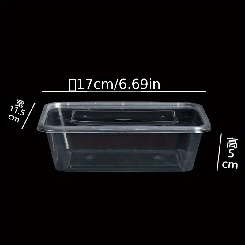 50pcs Disposable High Temp Resistant Lunch Boxes