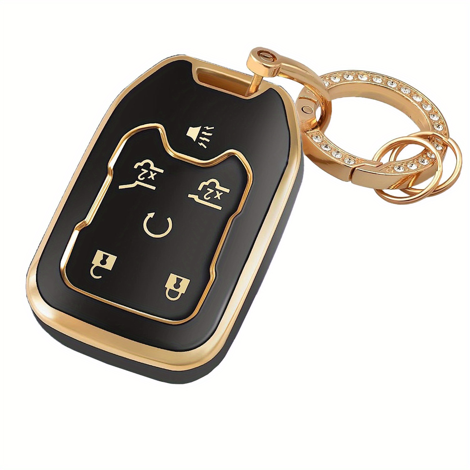 For * Key Fob Cover With Keychain Soft TPU Car Key Case For * * * Terrain *  * * * * 1500 2500HD 3500HD