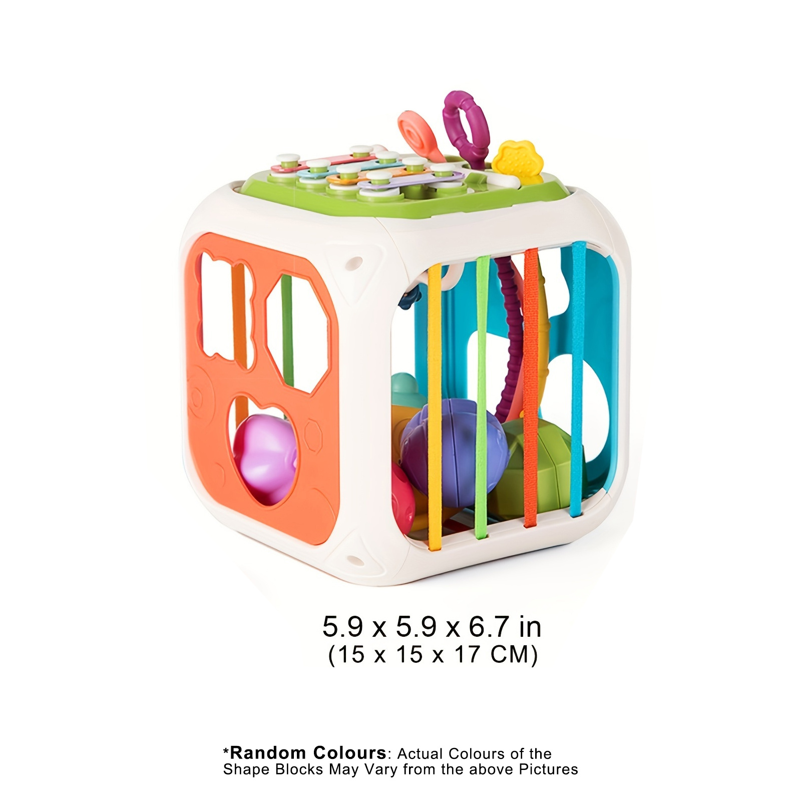 Cube sensoriel pour les tout-petits - 15 x 15 cm