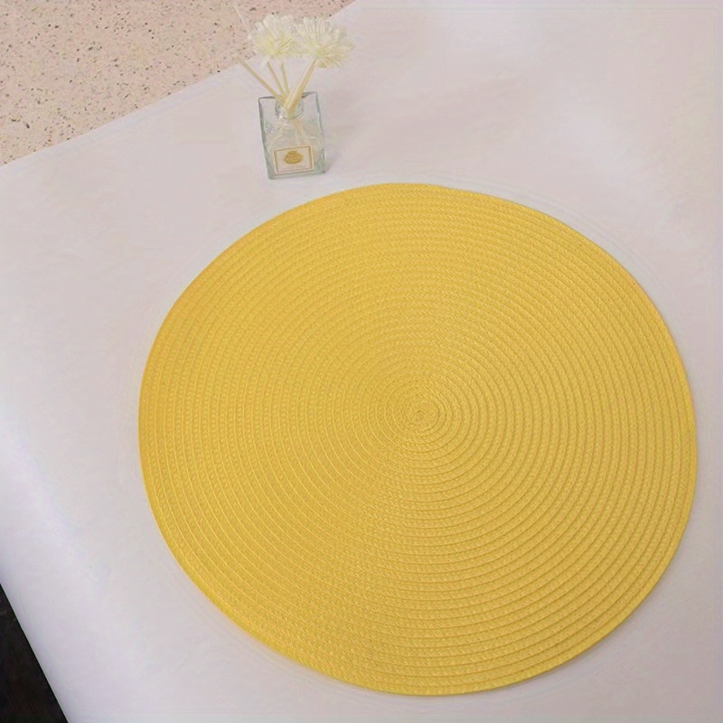 Kreatur Round Placemats,PU Heat Insulation Stain Resistant Non