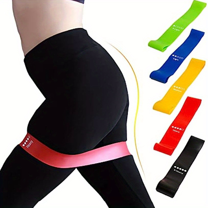5pcs Yoga Resistance Loop Exercise Bands for Home Fitness