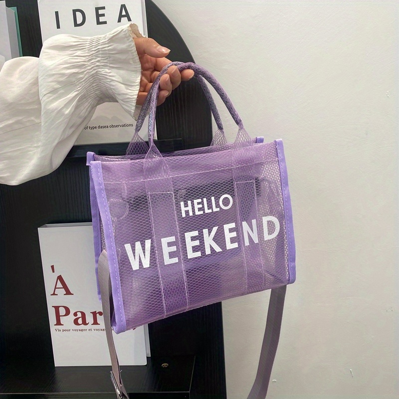 Purple Transparent Bag