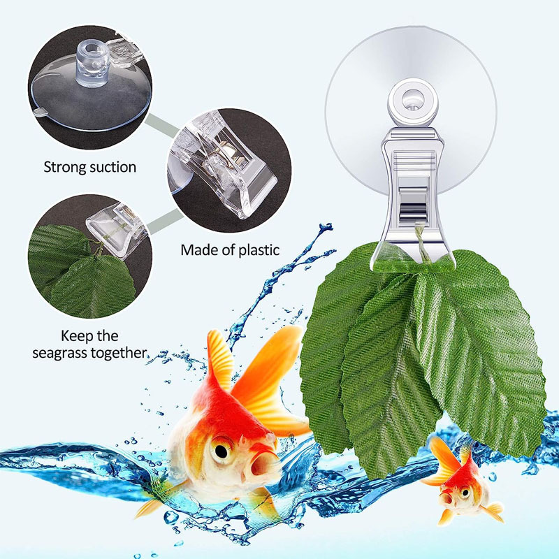 Balacoo 6pcs Aquarium Feeding Clips - Suction Cup Fish Food Holders For Easy Tank Access