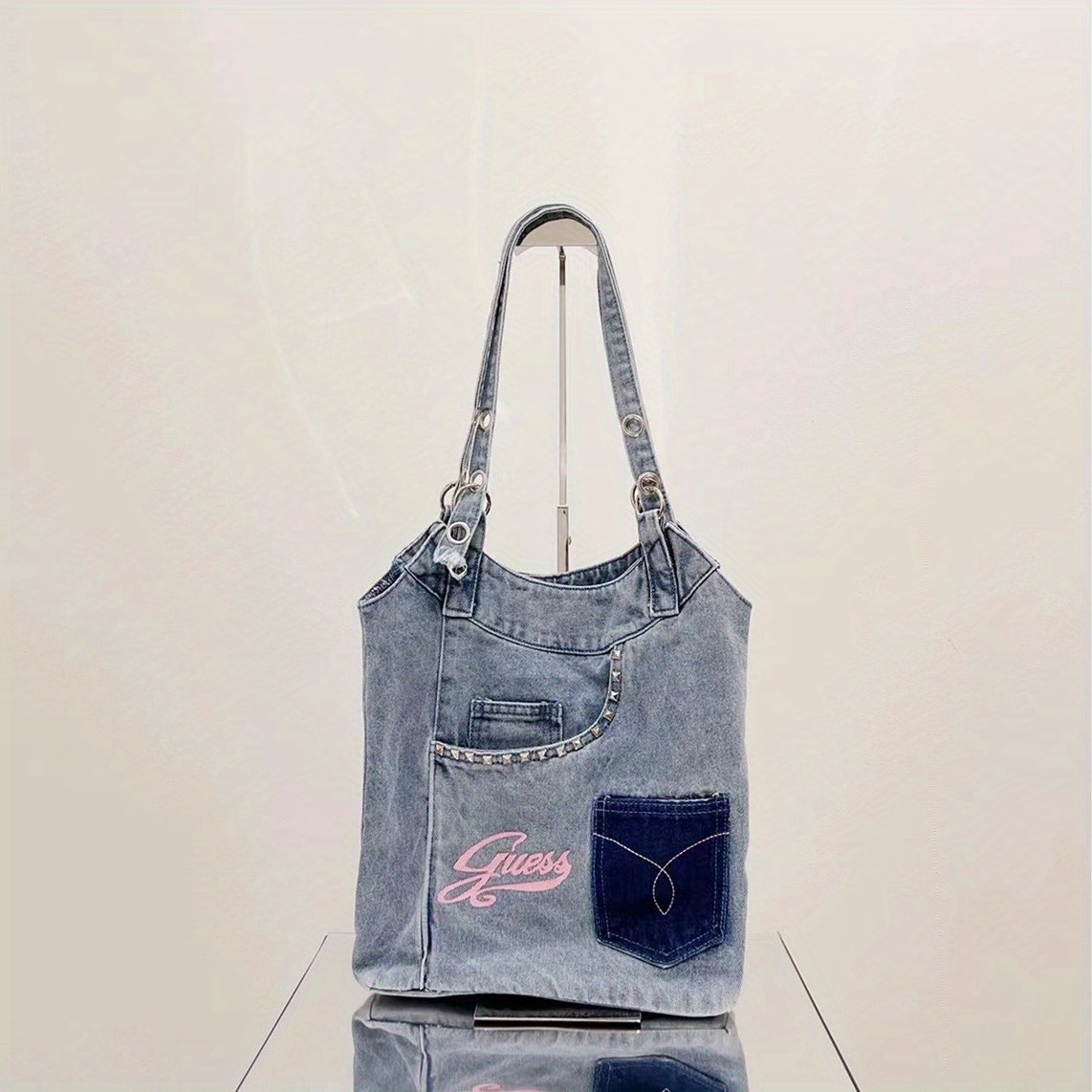 GUESS Denim Tote Bags for Women