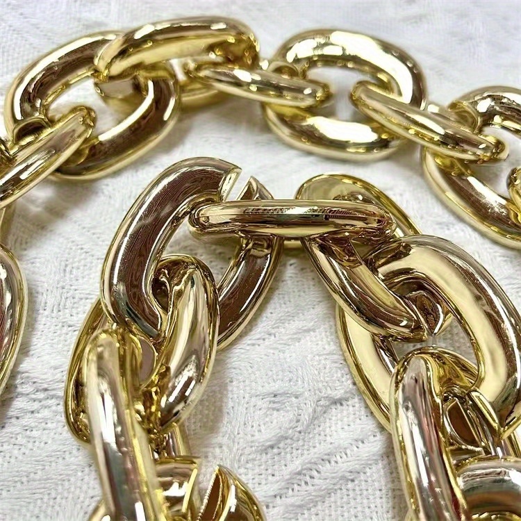 1pc hip hop style thick golden chain necklace for holiday party decoration accessories for men details 11