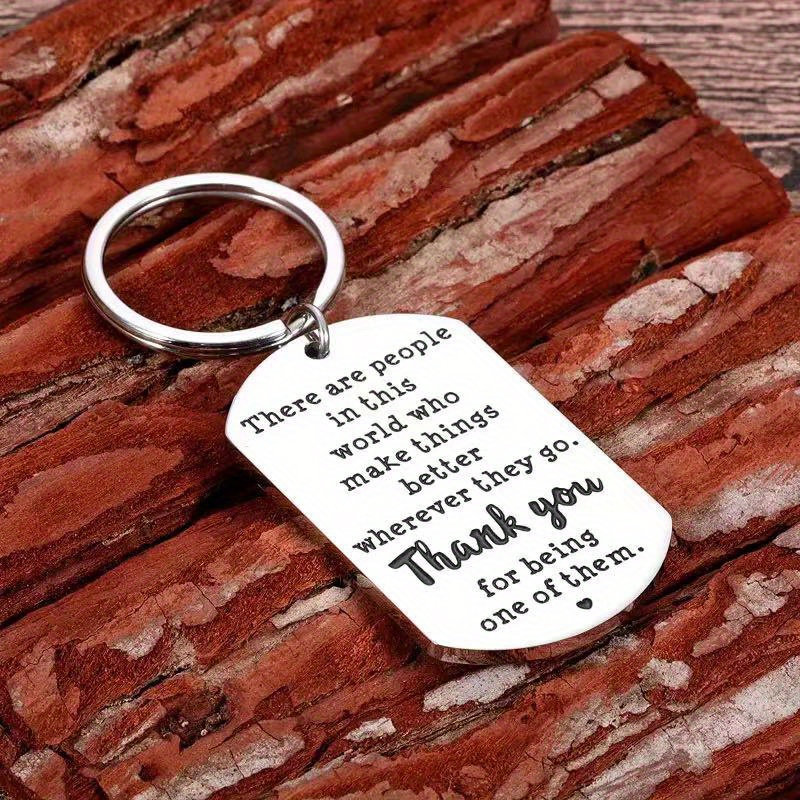1pc Inspirational Car Keychain Thank You Gift For Men Women Coworker