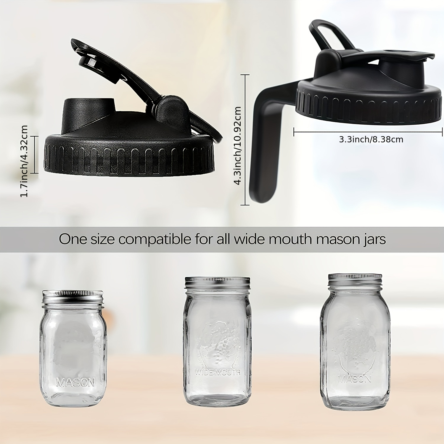 Mason Jar Lid Handle Reusable Plastic Wide Mouth Pour Spout Temu